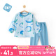 舒貝怡嬰兒衣服內(nèi)衣套裝兒童睡衣寶寶夏空調(diào)服純棉對開秋衣褲山竹90
