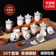 鵬博陶瓷 景德鎮(zhèn)辦公杯帶蓋定制杯子商務(wù)會議杯酒店賓館水杯家用10只裝 10個裝【紫微星】