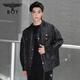 BOY LONDON【迷幻搖滾】秋季男女同款滿印金標(biāo)夾克襯衫外套N23901 黑色 L