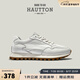 皓頓（HAUT TON）男鞋頭層牛皮小白鞋時尚休閑鞋夏季新品輕便發(fā)泡底阿甘鞋男 白色 40 (250)