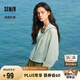 森馬（Semir）涼感防曬衣女短款寬松網(wǎng)眼連帽夾克25夏季透氣薄外套109325108009