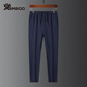 信步(Simboo) 抓絨褲情侶款戶(hù)外秋冬季保暖褲厚款運動(dòng)直筒長(cháng)褲抓絨純色大碼休閑柔軟家居褲 6806藏青（升級款男女通用） XXL