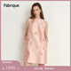 Fabrique桑蠶絲羊毛珠飾花朵無(wú)袖連衣裙2025夏季新品 粉色 L