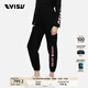 EVISU夏季女士招財(cái)貓和標(biāo)語(yǔ)印花衛(wèi)褲2ESHTW4SP4111LFCT 黑色 S