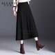 薩拉維夫半身裙秋冬新款中長(cháng)裙中年女大擺半裙 黑色 均碼 85斤到140斤穿