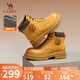 駱駝（CAMEL）大黃靴女休閑厚底短靴經(jīng)典工裝馬丁靴 L24W013663R 黃色(絨里) 39