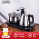 越一智能燒水壺茶盤(pán)泡茶爐自上水雞翅木烏金石茶臺一體茶托盤(pán) K33黑色接桶裝水