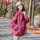 鴨鴨輕薄羽絨服女士短款連帽2025秋冬新款小個(gè)子時(shí)尚百搭羽絨夾克外套 玫紅色 M