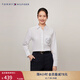 TOMMY HILFIGER秋冬女純棉商務(wù)休閑職場(chǎng)正裝彩色麥穗刺繡寬松短款長(cháng)袖襯衫 白色YCF M 36
