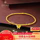 萃華金店足金999百福金珠黃金手鏈時(shí)尚百搭珠珠手串送老婆媽媽七夕禮物 【蝴蝶蹦迪手串】金重約2.4g