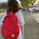 乖可愛(ài)校園雙肩包潮流爆火小紅書(shū)包同款初高中學(xué)生包星星背包定制 紅色[潮流爆火高版本]徽章