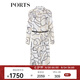 PORTS寶姿春夏新品女裝長袖長連衣裙LM8D192MPT018 米白色印花 L (8)