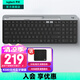 羅技（Logitech）K580無線藍(lán)牙超薄靜音鍵盤 辦公鍵盤筆記本電腦手機(jī)Mac平板ipad鍵盤雙模外接鍵盤薄膜便攜多屏家用 超薄鍵盤-星空灰