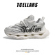 Tcellars運(yùn)動(dòng)鞋官方正品男鞋子2025夏季新款厚底透氣老爹鞋子情侶休閑鞋子 復(fù)古白涂鴉 41