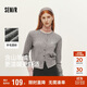 森馬（Semir）針織開(kāi)衫女短款假兩件圓領(lǐng)顯瘦2025冬刺繡含羊毛毛衫109725106001