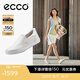 愛步（ECCO）休閑鞋女鞋 25年夏季牛皮休閑板鞋一腳蹬小白鞋 柔酷 470853 白色47085361146 38 (240mm)