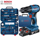博世（BOSCH）手電鉆電動(dòng)螺絲刀GSB185-LI專業(yè)級(jí)18V無刷鋰電沖擊鉆晶鋼鉆 博世工具箱108件【2.0ah雙電】