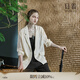 日著原創(chuàng)白色豎條棉西裝2025年秋季新款肌理感小個子薄西服外套女 秘境白 L