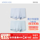 愛(ài)慕兒童內(nèi)褲男大童少年莫代爾立襠中腰平角褲2條裝淺藍(lán)175