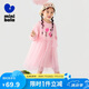 迷你巴拉女童兒童衛(wèi)衣拼接網(wǎng)紗甜美可愛連衣裙2025春季新品