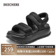斯凱奇（Skechers）涼鞋女士夏季厚底百搭運(yùn)動(dòng)涼拖鞋女鞋外穿透氣軟底可頌鞋120043