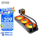 半島鐵盒（PADO）冰脈360一體式CPU水冷散熱器 無限空間 ARGB光效 隱藏走線 連排風(fēng)扇 多平臺扣具 支持LGA1700 