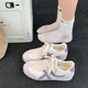 小白德訓(xùn)鞋子女2025新款爆款夏季超火薄底運(yùn)動(dòng)鞋網(wǎng)面透氣休閑板鞋 紫色 35