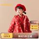 巴拉巴拉女童外套搖粒絨兩件套保暖加絨秋裝拜年服 紅色調(diào)00366 110 cm