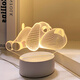 LZJV創(chuàng  )意可愛(ài)兔子3D小夜燈氛圍感床頭燈ins風(fēng)生日禮物送朋友臺燈 小萌狗 USB暖光 沖量促銷(xiāo)