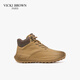 未畢（VICKI BROWN）【VB男鞋】法國品牌秋冬老爹鞋潮流舒適休閑鞋時(shí)尚簡(jiǎn)約休閑皮鞋 土黃-高幫 41