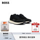 BOSS博斯【七夕節(jié)禮物】男士皮革混合材質(zhì)黑色運(yùn)動(dòng)鞋JONAH 001-黑色 41