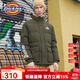 dickiesDickies羽絨服 假兩件字母印花多口袋羽絨服男士休閑9550 軍綠色 L