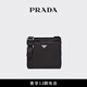 PRADA/普拉達(dá)【禮物】Re-Nylon和Saffiano牛皮革單肩包 黑色-新版