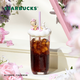 星巴克（Starbucks）杯子 花園舞曲系列 紫色漸變款三角底玻璃吸管杯530ml 男女士送禮 三角底玻璃吸管杯530ml