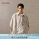 Calvin KleinJeans春秋男士潮流復(fù)古工裝風(fēng)ck貼袋印花通勤長袖襯衫J326802 PED-奶茶咖 S