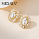 MEXNIA奢侈品飾品氣質(zhì)珍珠耳釘女感獨(dú)特耳環(huán)520情人節(jié)禮物送女朋友 金色