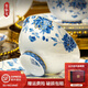 黎仙祺品牌景德鎮(zhèn)釉下彩高檔中式青花瓷骨瓷餐具陶瓷碗盤碟家用喬遷禮品 青花錦蔟【10人套裝】 70頭