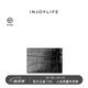 INJOYLIFE鱷魚紋錢包小巧輕薄迷你超薄零錢包優(yōu)雅卡包一體包 黑色