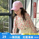 圖圖小象女童T恤衫兒童遮陽衣潮卡通童裝上衣中大童薄款長袖 粉花上  110 