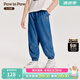 PawinPaw【冷感防曬】卡通小熊童裝夏季男童拼接防蚊牛仔褲 Indigo牛仔藍(lán)色/55 120 cm
