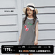little MO&Co.童裝夏季女童條紋背心連衣裙兒童裙子女孩夏裝休閑 黑白條色 120 120/56