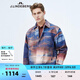 金林德伯格（J.Lindeberg）商場(chǎng)同款秋季時(shí)尚休閑潮流印花牛仔夾克外套男521121004 淺藍(lán)色 M