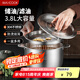 美廚（maxcook）304不銹鋼豬油罐調(diào)料盆 豬油盆調(diào)味罐調(diào)料缸3.8L帶蓋帶網(wǎng)MCWA9042
