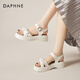 達芙妮（DAPHNE）厚底魔術(shù)貼涼鞋女夏季外穿仙女風(fēng)百搭配裙子沙灘鞋女鞋 米色 39