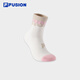 FILA FUSION斐樂(lè )官方襪子情侶款中腰襪2025新款休閑運動(dòng)襪中筒襪 靡煙白-IV S