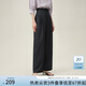 范思藍恩灰色高腰闊腿休閑西裝褲女2024夏新款通勤褲子24FS12108 深灰色 M