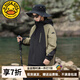 G.DUCKKIDS小黃鴨男童沖鋒衣三合一秋冬款中大童可拆卸外套兒童加絨風(fēng)衣夾克 黑色 150 (建議身高140cm 12-13歲)cm