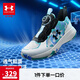 安德瑪（Under Armour）男女童透氣橡膠底耐磨籃球鞋兒童時尚休閑籃球鞋2521503白/藍(lán)綠36