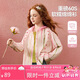 ASK JUNIOR女童外套2025秋透氣撞色連帽小襯衫兒童休閑長(zhǎng)袖開衫 粉色 160