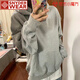 SNYDER WEAR美式衛衣女灰色連帽衛衣學(xué)生簡(jiǎn)約情侶裝上衣寬松版百搭休閑衛衣女 灰色【加絨款】 S 建議【60-85斤】